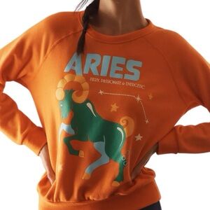 Midnight Rider Anthropologie The Carolita Zodiac Aries Sweatshirt Size Small